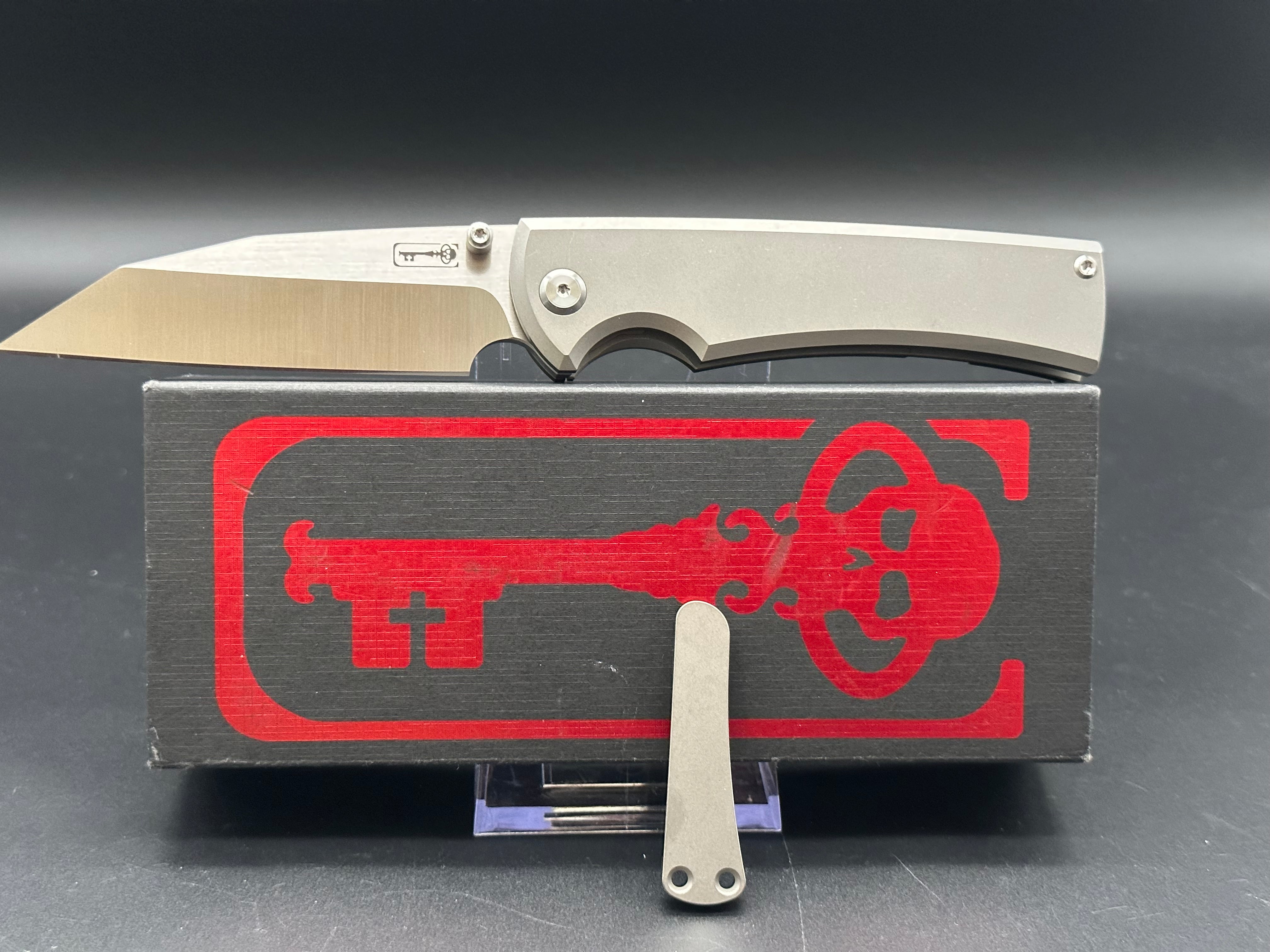 Chaves Ultramar Sangre Street Flipper Knife - Premium Titanium Warncliffe Blade for EDC, Outdoor Survival & Tactical Use