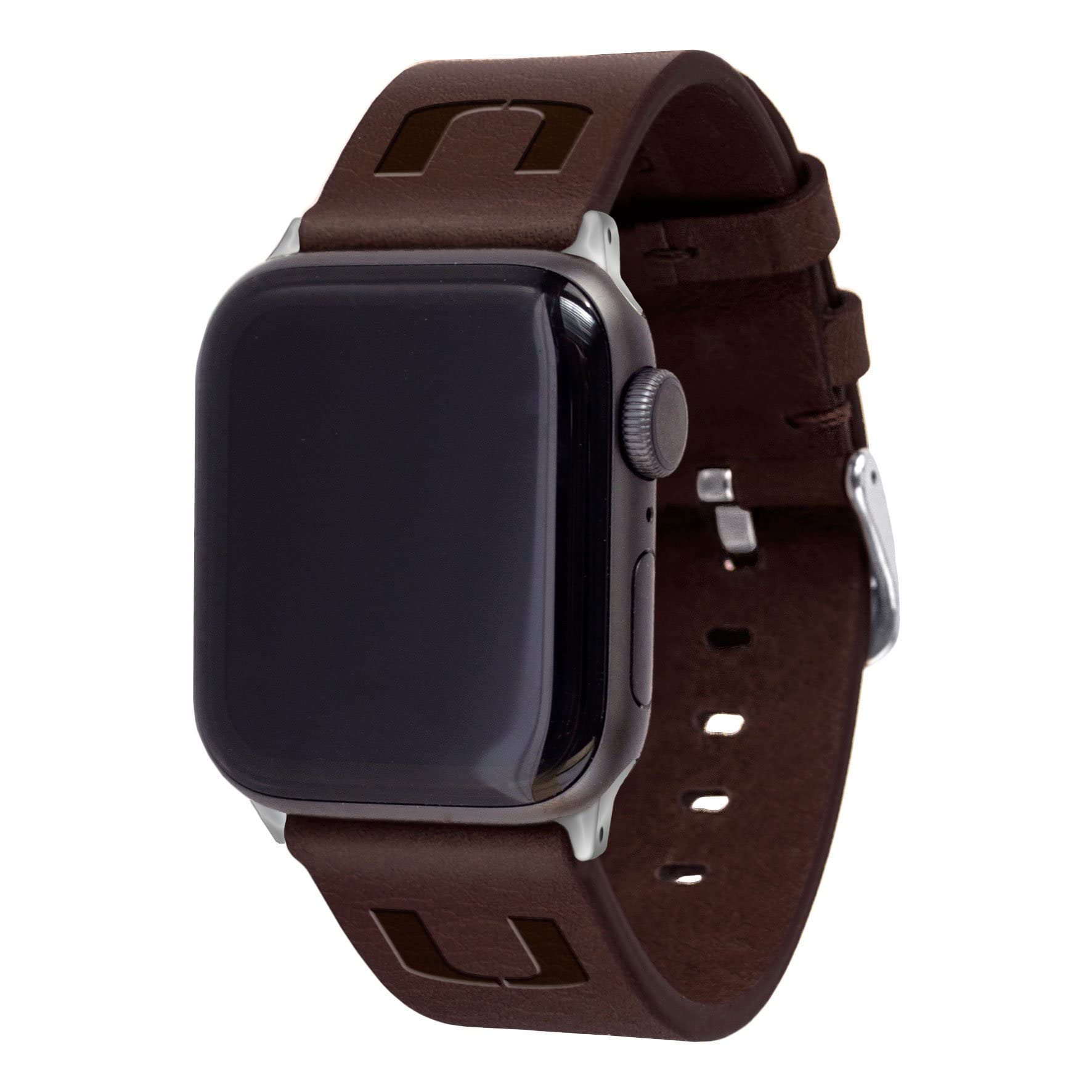 Miami Hurricanes Leather Watch Band for Apple Watch - Stylish & Durable Affinity Bands - Perfect for Sports, Workouts & Everyday Wear