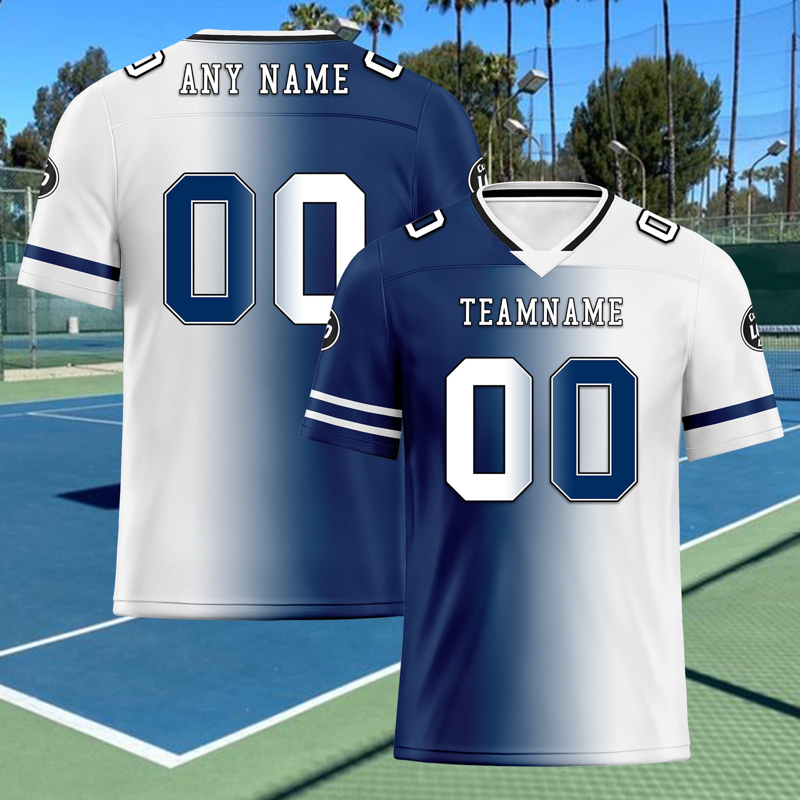 Custom Blue & White Indiana Personalized Authentic Football Jersey FBJ02 D028017 - Perfect for Game Day, Tailgating & Fan Apparel Gifts