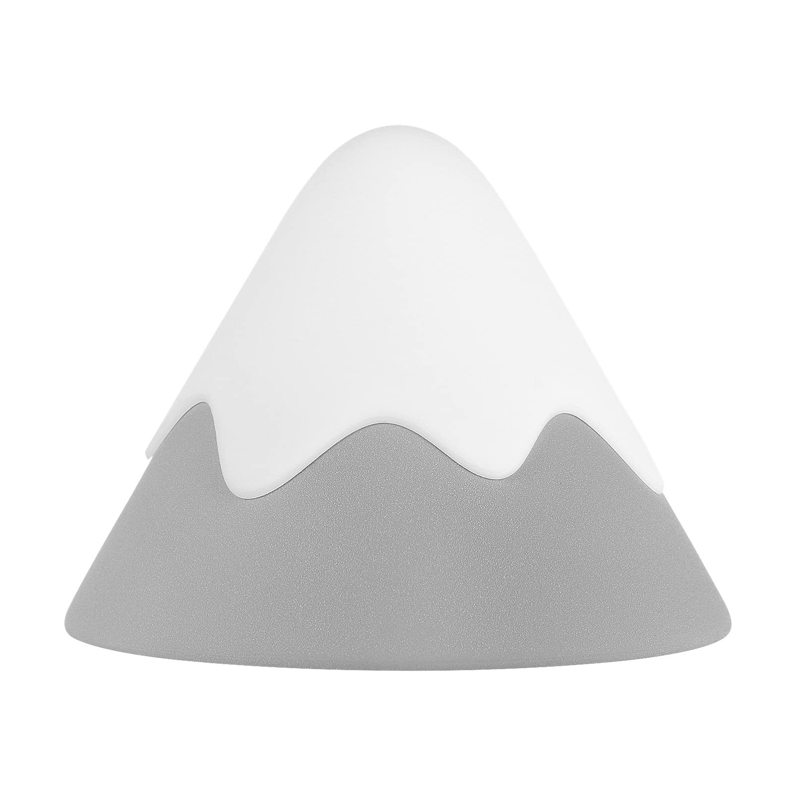 SOLUSTRE LED Night Light - Snow Mountain Shape USB Rechargeable Touch Lamp with Silicone Base | Bedside Lamp for Bedroom, Nursery & Living Room | Dimmable Mood Lighting for Kids & Adults (Light Grey)