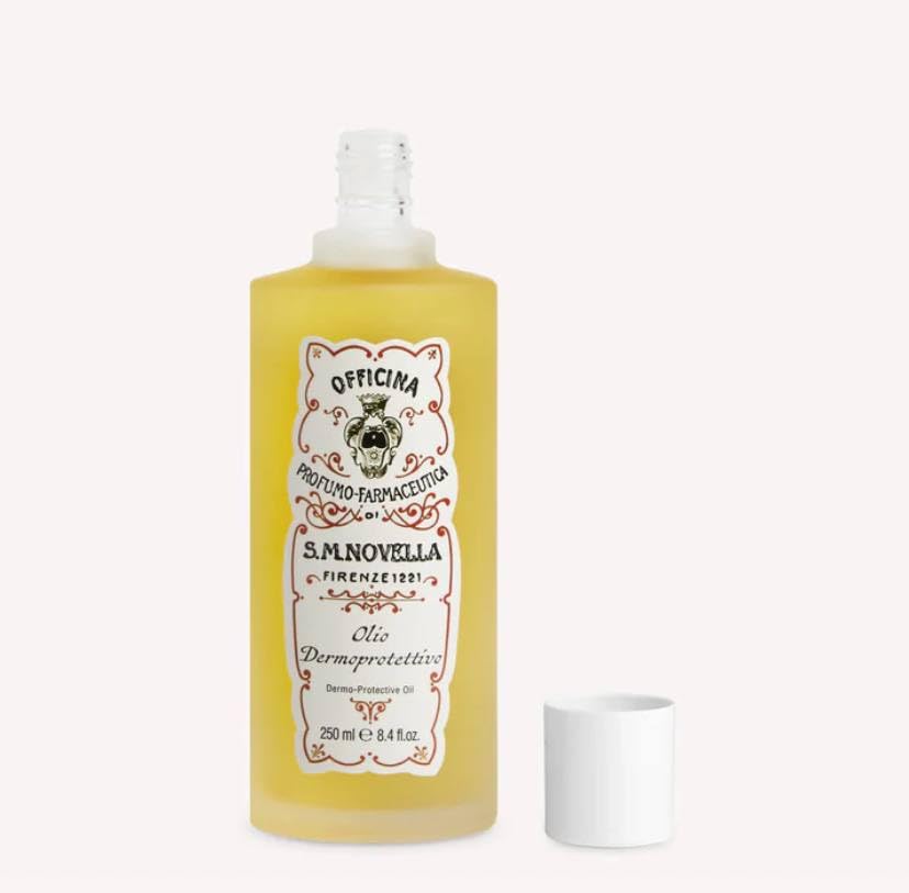 Santa Maria Novella Melograno Dermo-Protective Face Oil 250ml - Hydrating & Anti-Aging Skincare for Dry & Sensitive Skin - Perfect for Night Routine & Winter Care