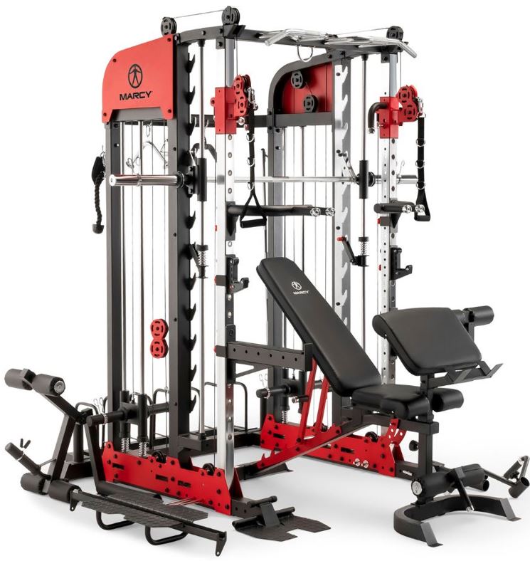 Marcy SM 7553 Deluxe Smith & Squat System - Home Gym Equipment for Strength Training & Weight Lifting - Perfect for Home Workouts & Fitness Enthusiasts