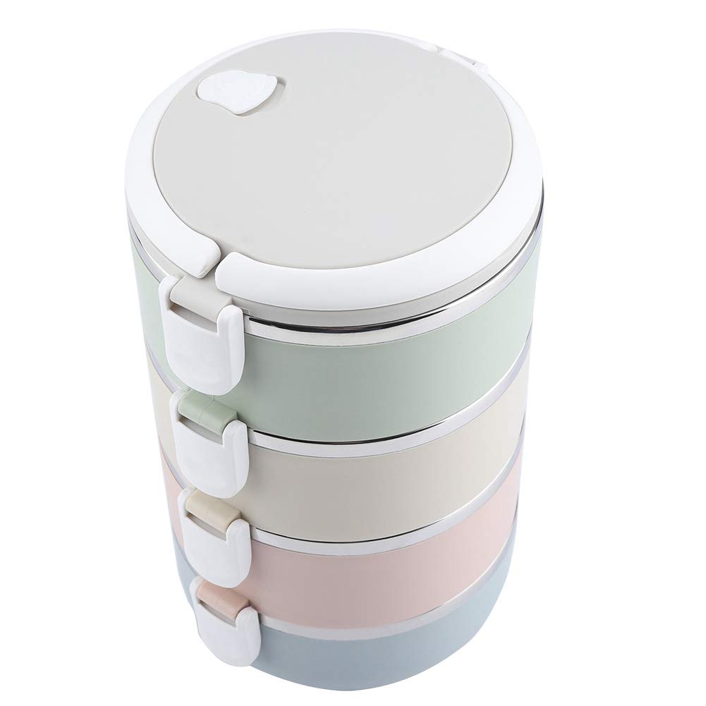 Premium Stainless Steel Lunch Box - 4-Layer 2800ml Bento Container for Adults & Kids | Portable, Leak-Proof Food Storage | Ideal for Office, School, Picnics & Travel