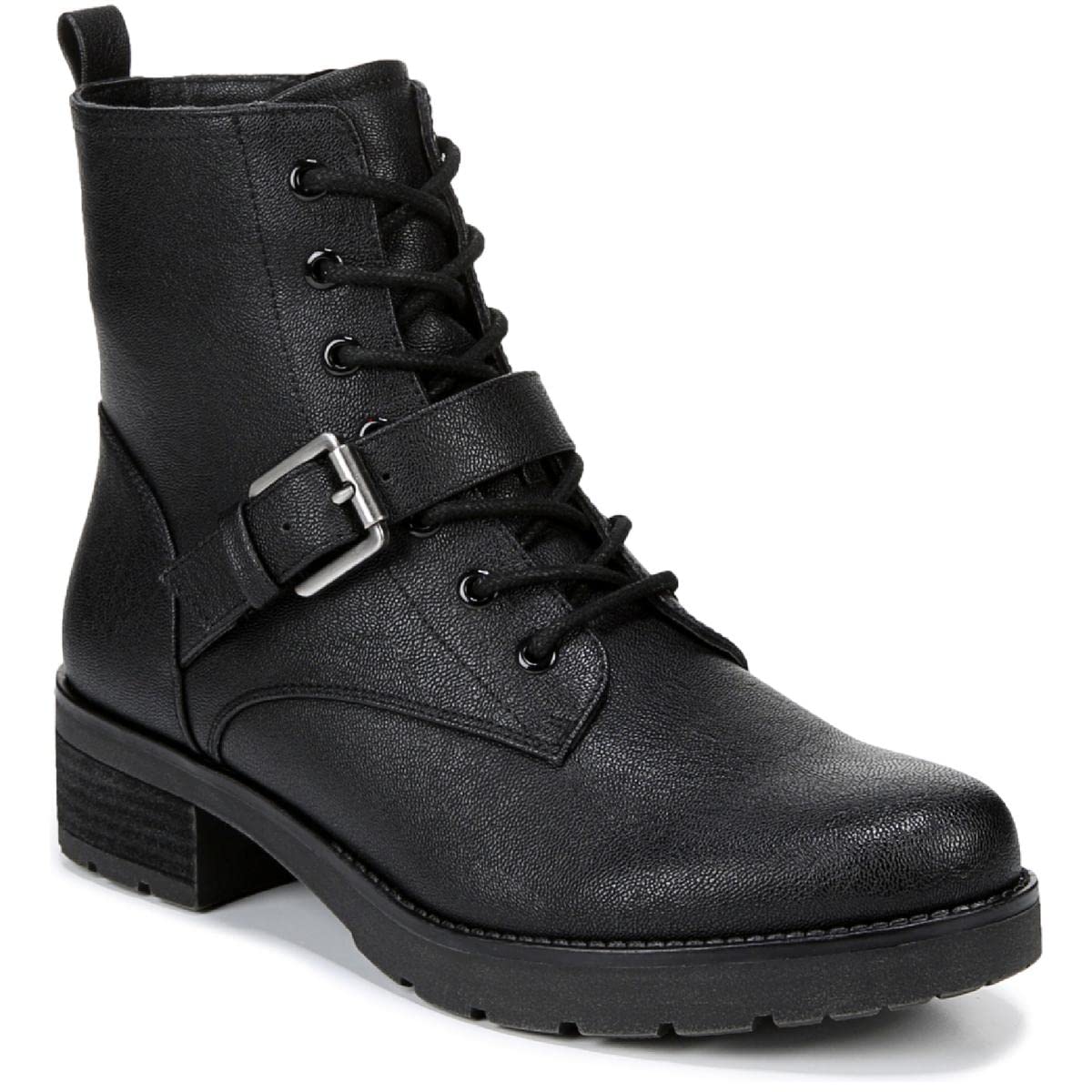 Naturalizer Women's Quaid Combat Lace-Up Boots - Black, Size 9 Medium (B,M) | Waterproof Ankle Booties for Winter, Fashionable Casual & Work Shoes for Women