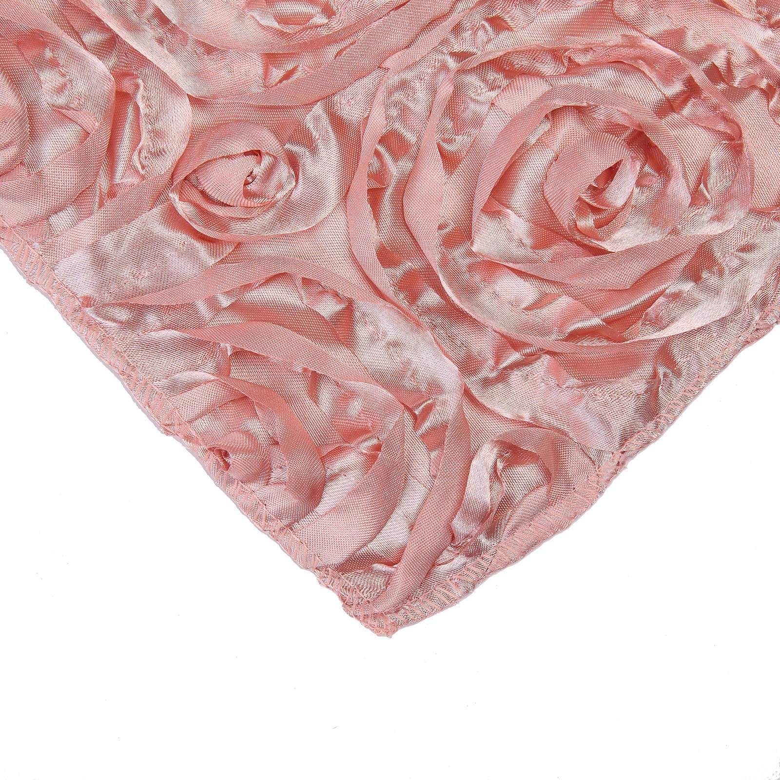 Elegant Satin Ribbon Roses Table Runner for Wedding Decor, Party Centerpiece, and Home Dining Table Decoration
