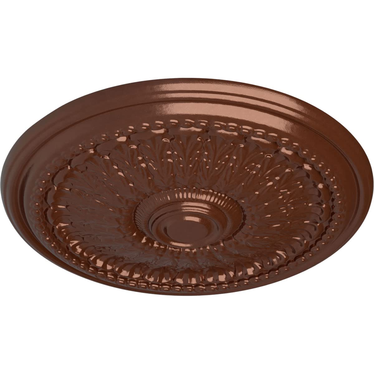 Ekena Millwork Brunswick Hand-Painted Copper Penny Ceiling Medallion - Elegant Home Decor for Dining Rooms, Living Rooms & Entryways