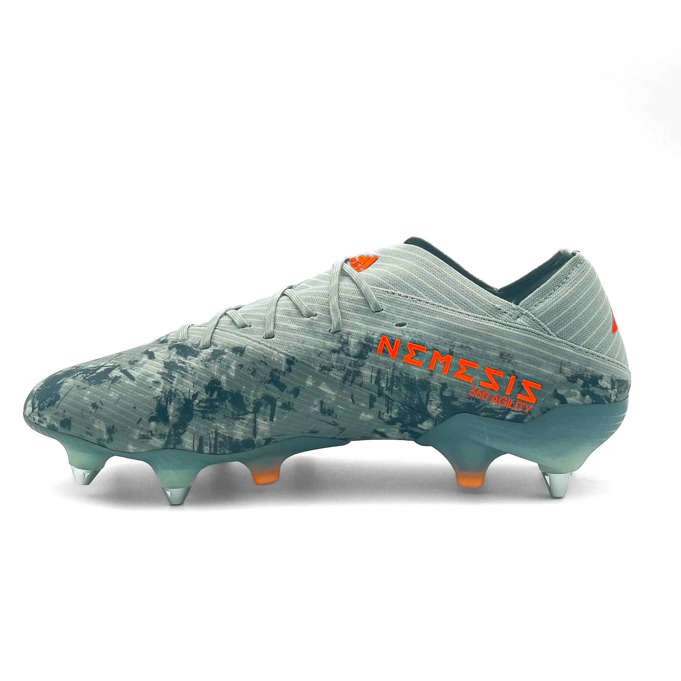 Adidas Nemeziz 19.1 SG Firm Ground Soccer Cleats - Grey Solar Orange | Lightweight & Agile for Competitive Matches & Training