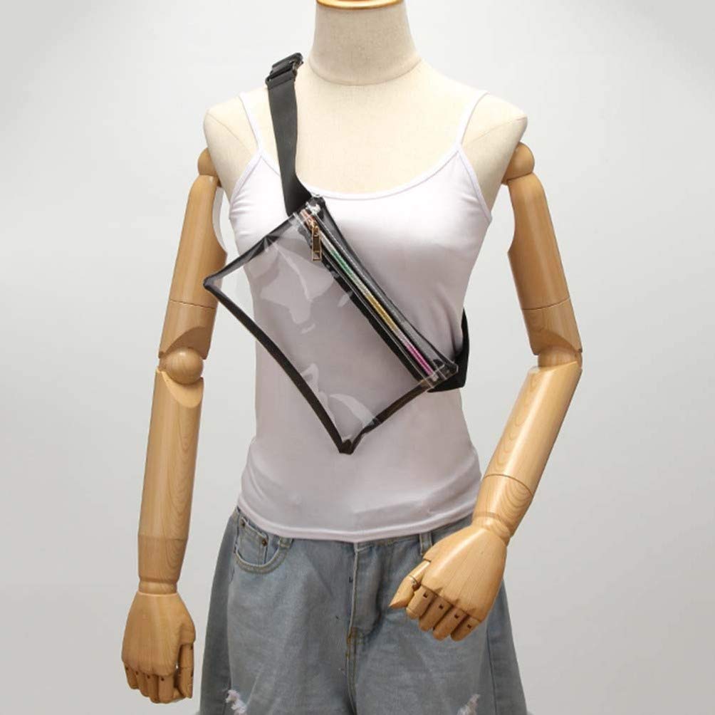 Clear Transparent Waist Fanny Pack for Men & Women - Waterproof Travel Belt Bag for Beach, Gym, Running & Outdoor Activities
