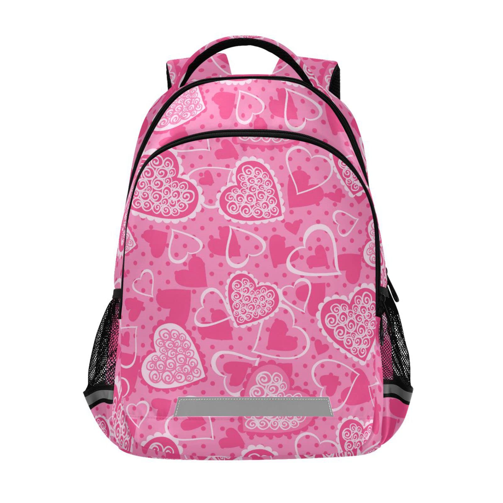 SleTend Heart-Shaped Pink Backpack for School, College, Travel & Sports - Laptop Book Bag for Students, Girls, Boys, Men & Women - Perfect for Daily Commute, Campus Life, Gym & Outdoor Adventures