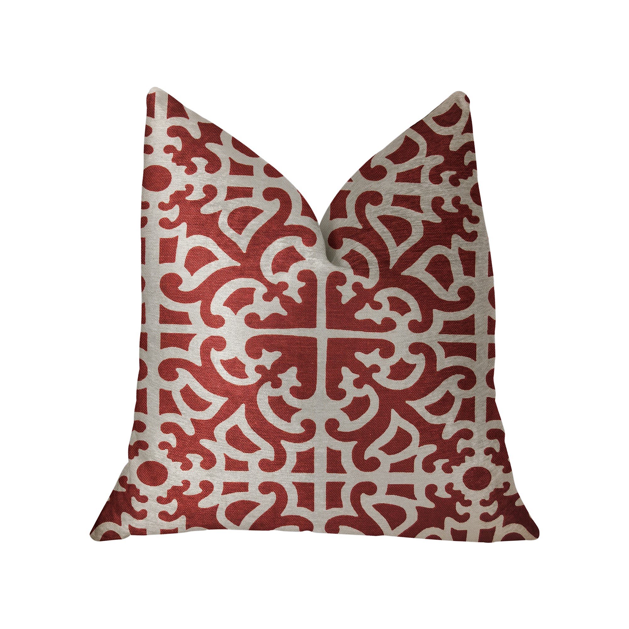 Plutus Red Romance Luxury Throw Pillow 12x20 Inches - Soft Decorative Cushion for Sofa, Bed, Living Room & Home Decor