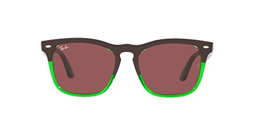 Dark Brown on Transparent Green/Dark Violet