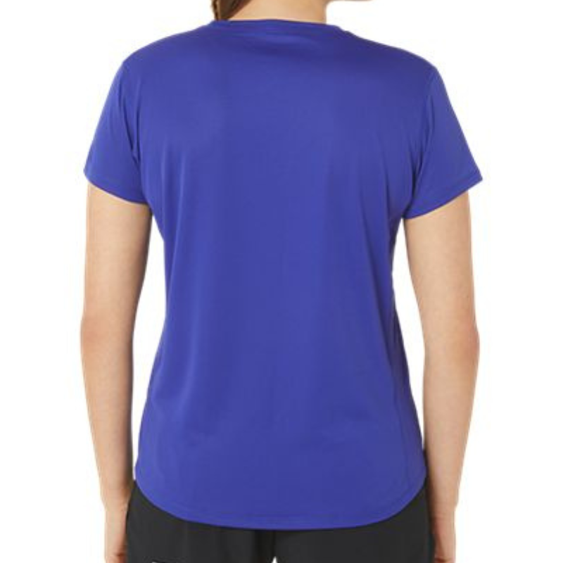 ASICS Women's Silver SS Tennis Top - Eggplant Purple for Women's Tennis & Activewear | Perfect for Training & Match Play