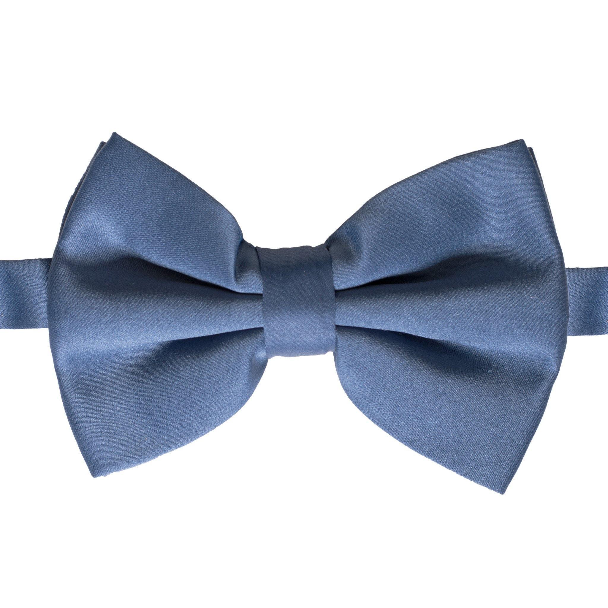 Elegant Navy Blue Adjustable Satin Bow Tie for Men - Perfect for Weddings, Prom & Formal Events | Premium Quality & Comfortable Fit