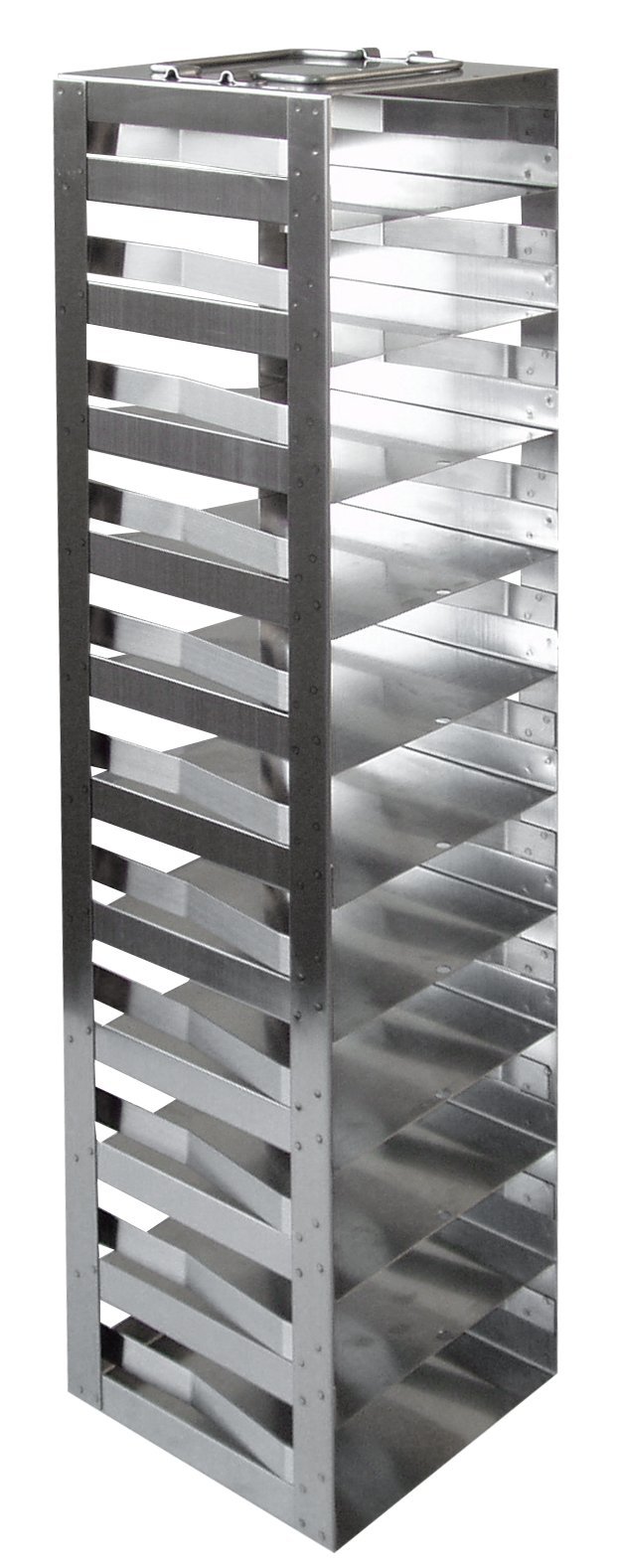 Sturdy Laboratory Freezer Rack for 2-Inch High Boxes - Perfect for Organizing Cryogenic Tubes and Vials in Medical Labs & Research Facilities