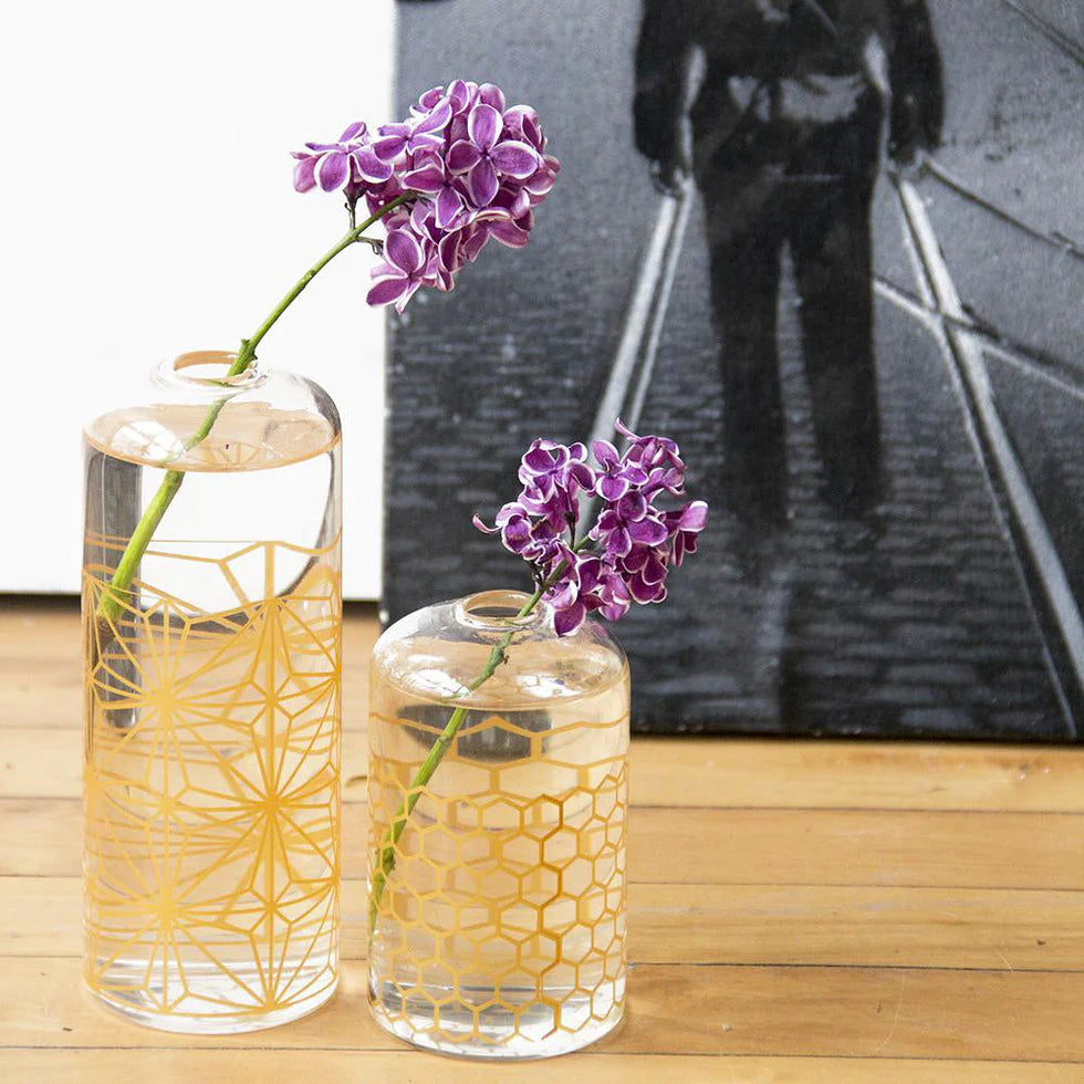 Elon Glass Bud Vase for Flowers - Small Glass Vase for Single Stem Flowers, Roses, Daisies - Perfect for Wedding Centerpieces, Table Decor, Home Decor, and Gift Giving