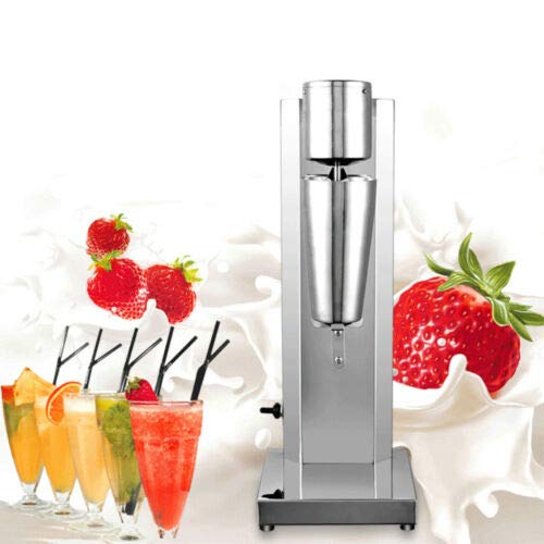 Electric Milkshake Maker - Stainless Steel Commercial Milk Shake Machine with Adjustable Speed, Single Head Drink Mixer for Smoothies, Milk Foam & Beverages - Perfect for Coffee Shops, Restaurants & Home Use