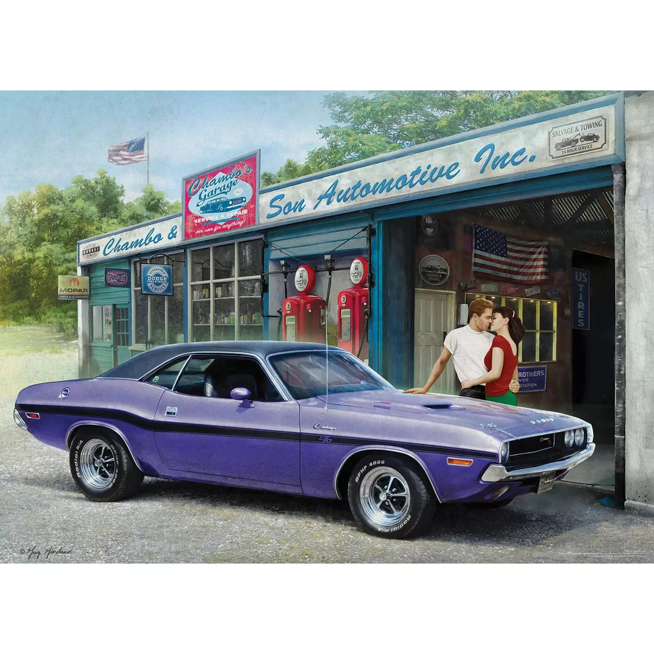 Dodge Plum Crazy Challenger PZ1000 Diecast Model Car - 1:24 Scale Collectible for Display & Gifts | Perfect for Car Enthusiasts, Collectors, and Home/Office Decor