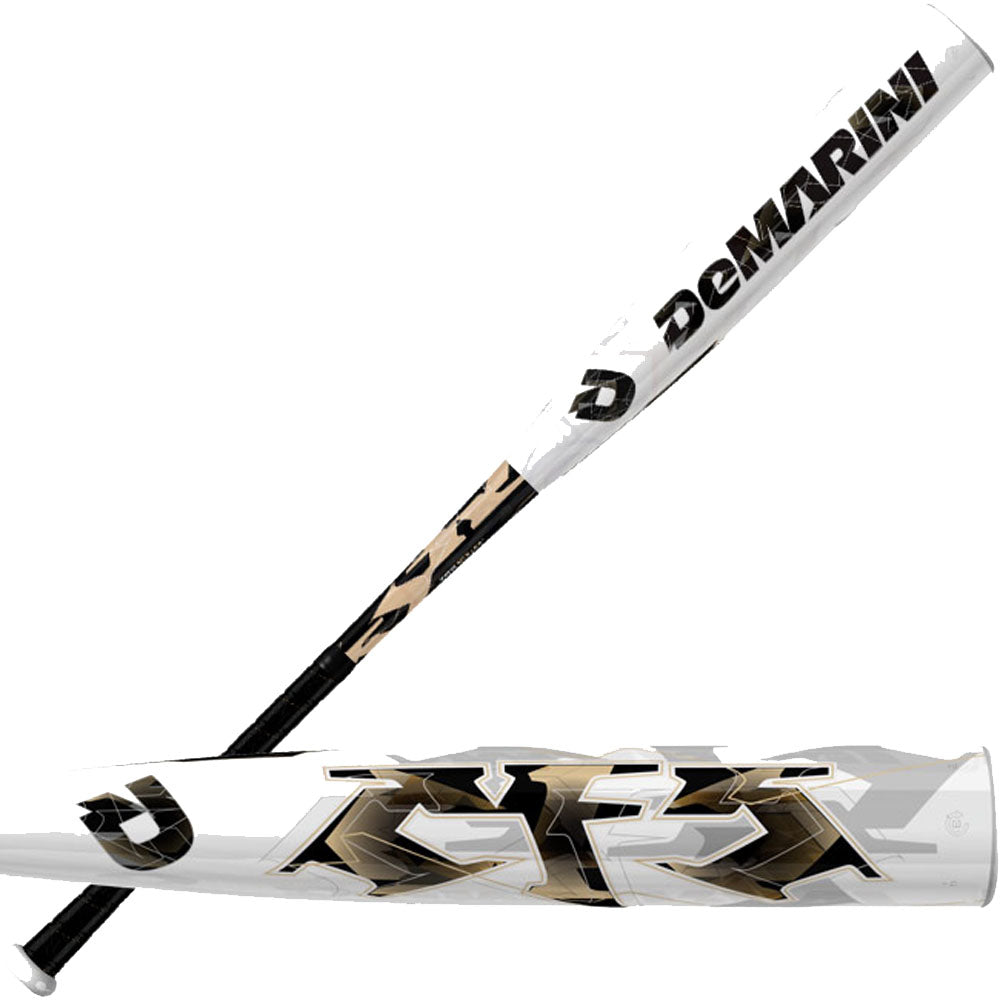 DeMarini CFC13 CF5 BBCOR Baseball Bat - White/Black/Tan (2013 Model) | High Performance for Competitive Play & Training | Perfect for College & High School Baseball Games