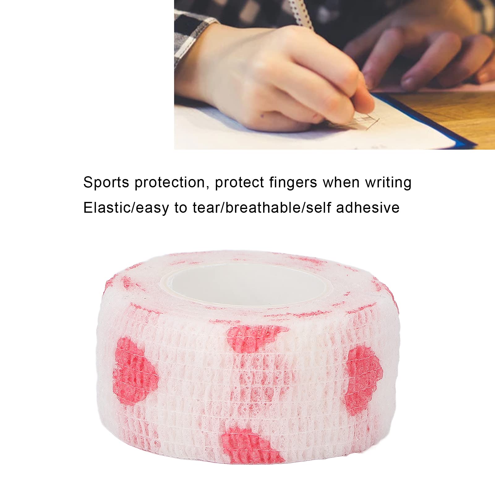 Self-Adhesive Bandage Wrap - Stretch Non-Woven Elastic Tape for Sports, Wrist & Finger Support - Adjustable Athletic Wrap for Injury Prevention & Recovery