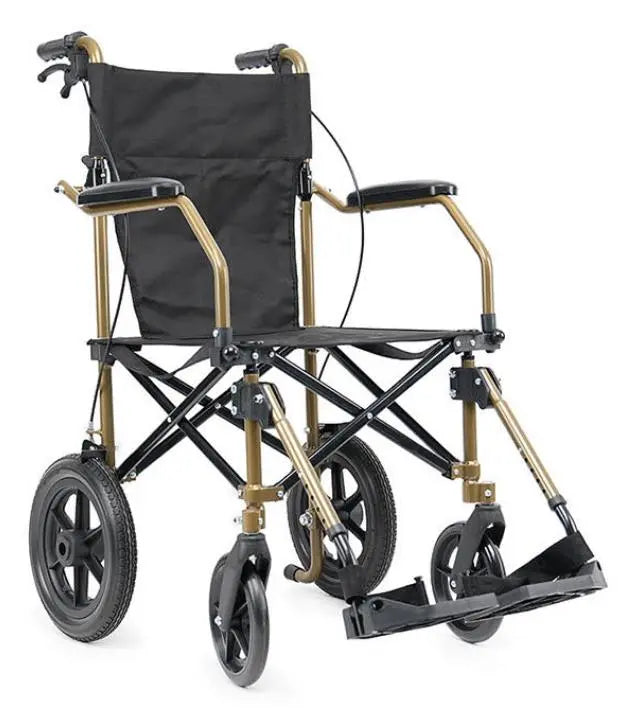 CalCare Ultra Light Foldable Travel Wheelchair - Portable Mobility Aid for Seniors & Disabled - Perfect for Airports, Shopping & Outdoor Adventures