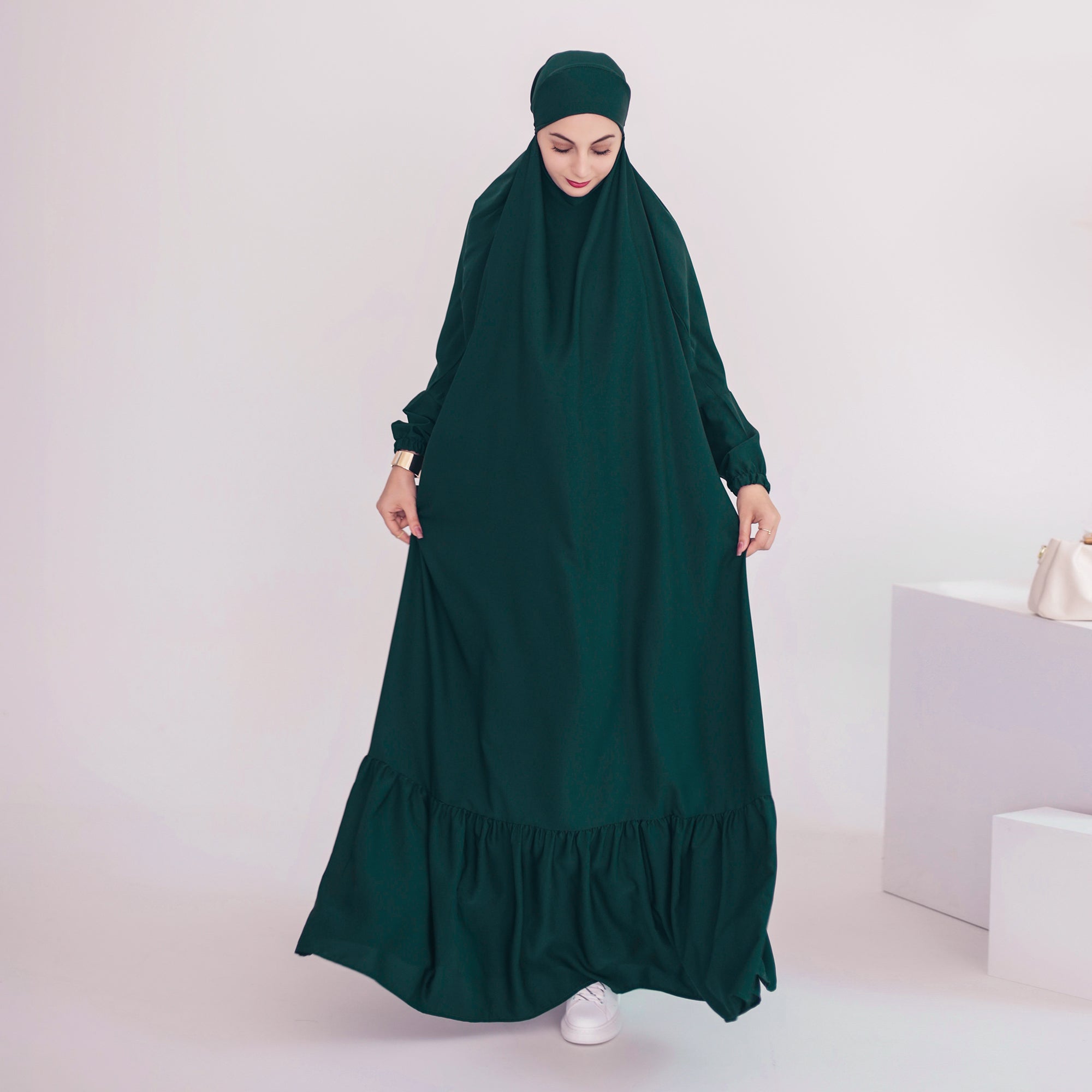 Anissa Jilbab Hunter - Premium Muslim Hijab Scarf for Women - Perfect for Daily Wear, Prayer, and Modest Fashion