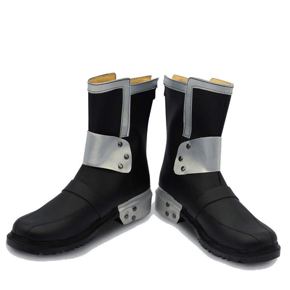 SAO Kirito Black PU Leather Cosplay Boots - Sword Art Online Anime Costume Shoes for Men, Custom Made for Conventions & Cosplay Events