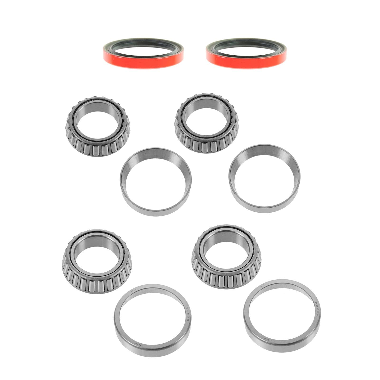 Front Wheel Bearing Race Seal Kit Set - Inner & Outer Compatible with Acura Honda Isuzu - Perfect for DIY Car Repairs & Maintenance