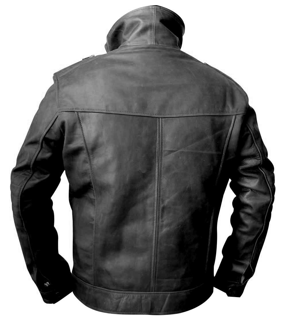 Dead Rising Watchtower Chase Carter Cosplay Motorcycle Biker Jacket - Faux Leather Men's Outerwear for Halloween, Cosplay & Costume Parties
