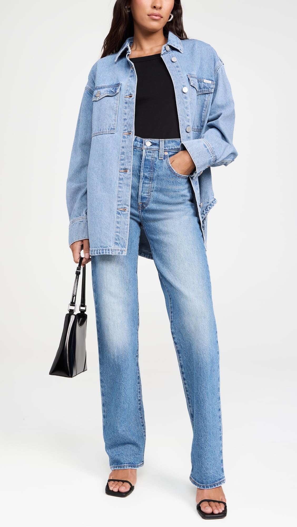 Levi's Women's Ribcage Straight Leg Full Length Jeans - High Waist Stretch Denim Pants for Casual Wear & Everyday Outfits