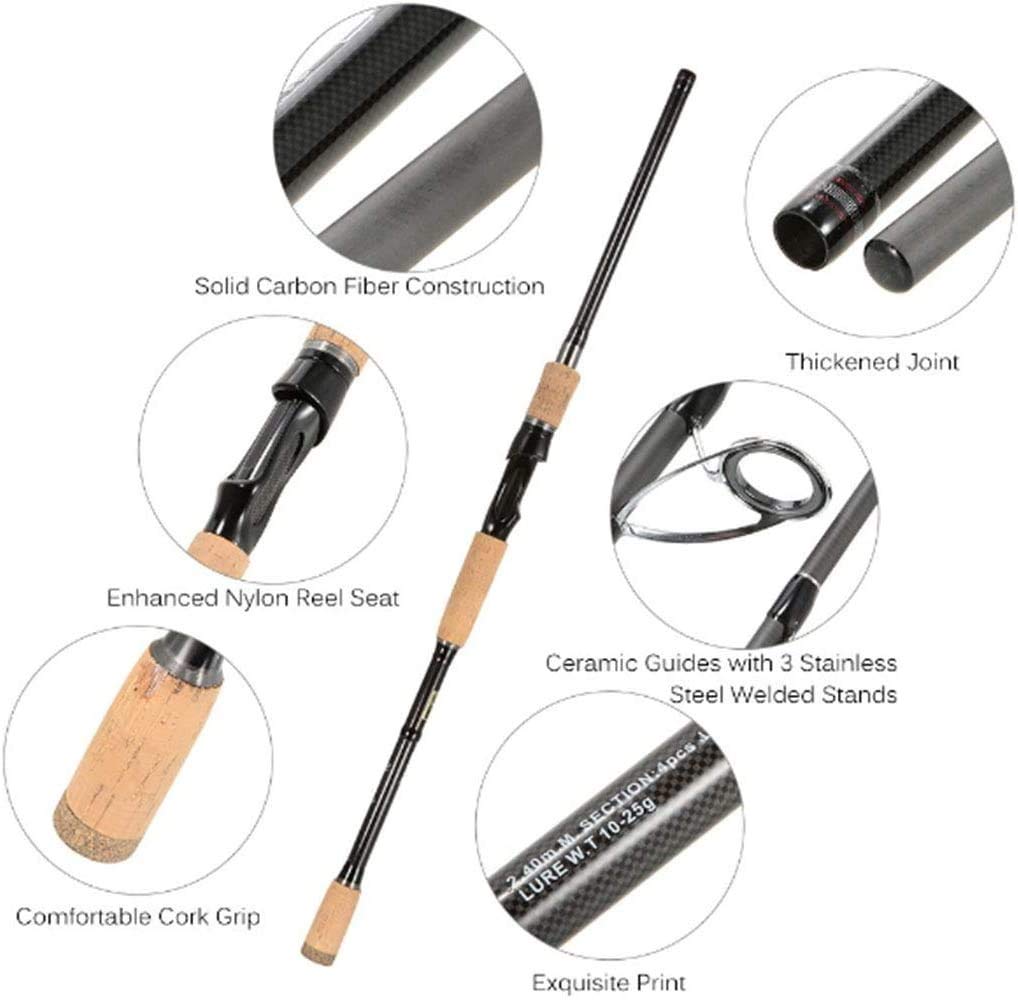 Carbon Fiber Telescopic Fishing Pole 4K - Portable for Travel & Boat Fishing
