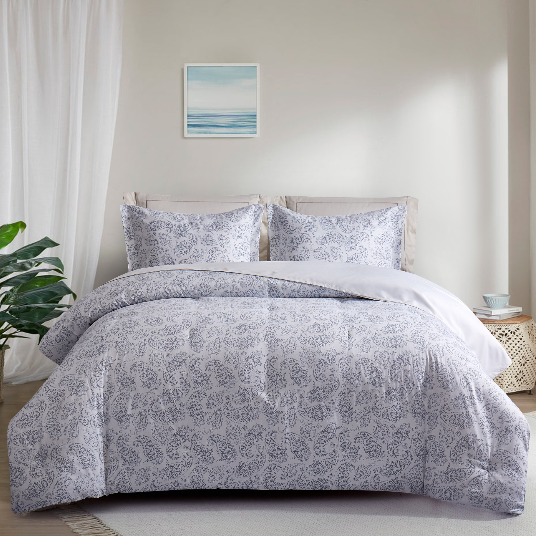 400 Thread Count Printed Cotton Sheet Set - Soft & Breathable Bedding for a Comfortable Sleep - Perfect for Master Bedroom, Guest Room & Dorm
