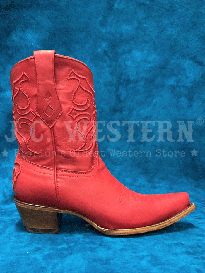 Corral Z5112 Women's Embroidered Ankle Western Boots - Red | Stylish Cowgirl Boots for Country Dancing, Rodeo & Casual Wear