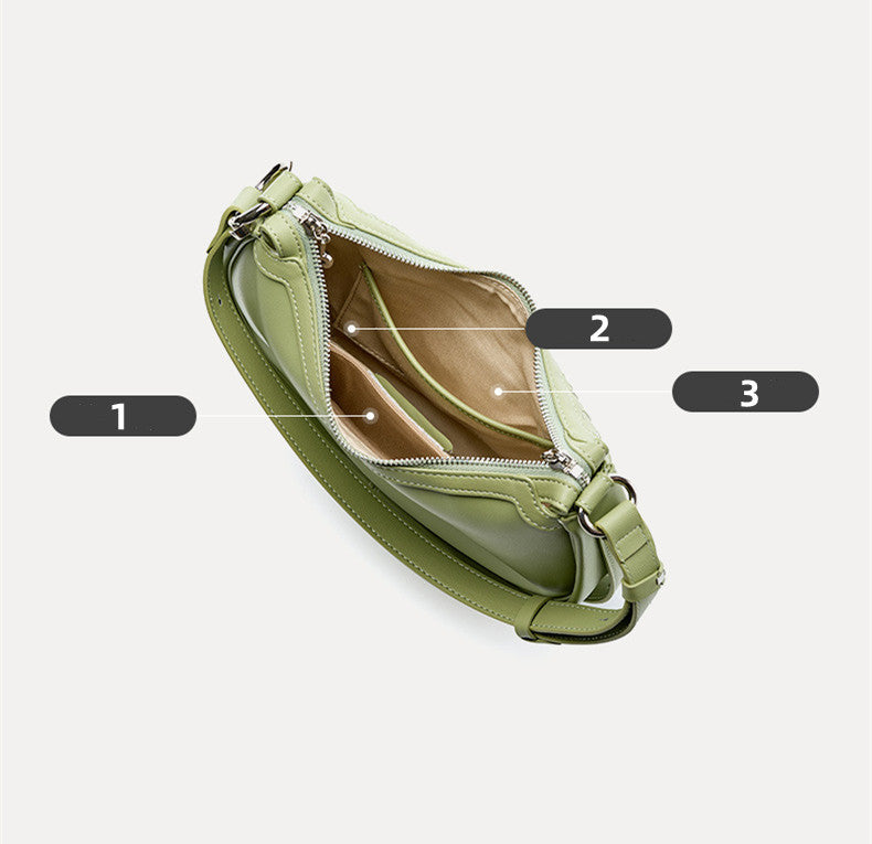 Stylish Woven Crescent Leather Crossbody Bag for Women - Perfect for Work, Travel & Everyday Use
