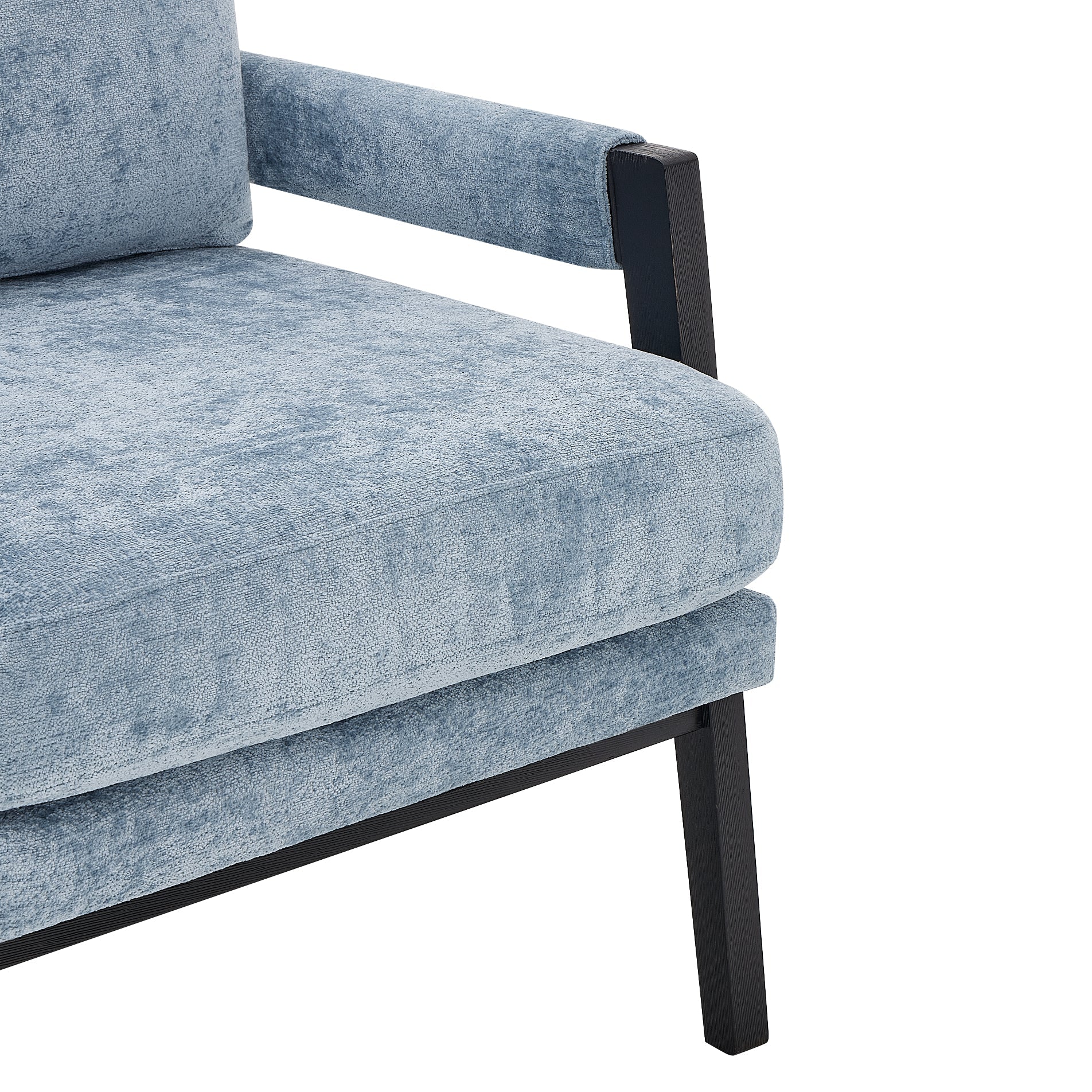 Roundhill Furniture Kelly Mid Century Modern Chenille Upholstered Accent Armchair - Stylish Living Room Chair for Home Office, Lounge & Reading Nook