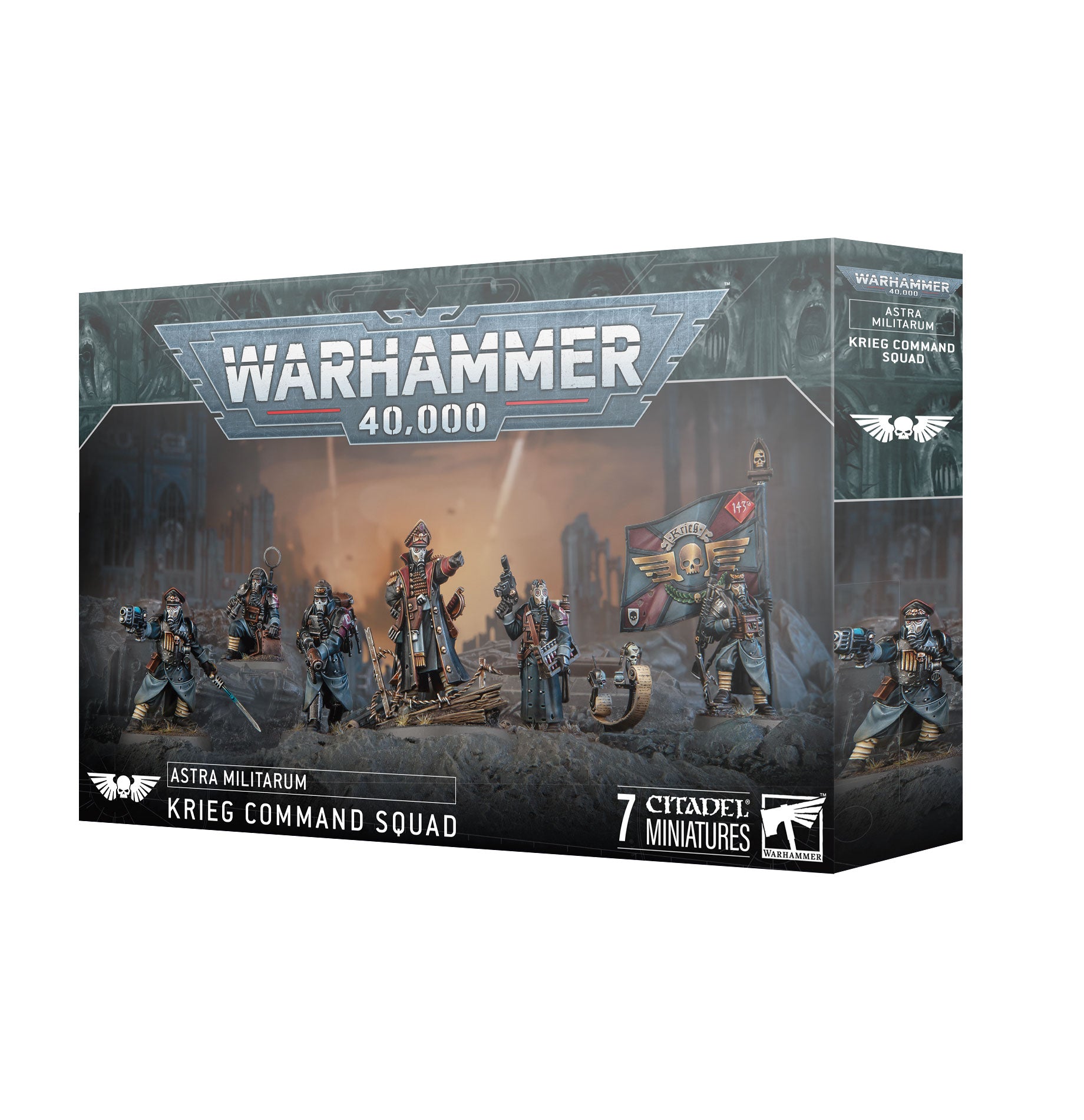 Warhammer 40K Astra Militarum Krieg Command Squad Miniatures - Tabletop Wargaming Army Set for Warhammer 40,000 Games and Collectors | Perfect for Battlefield Strategy and Display