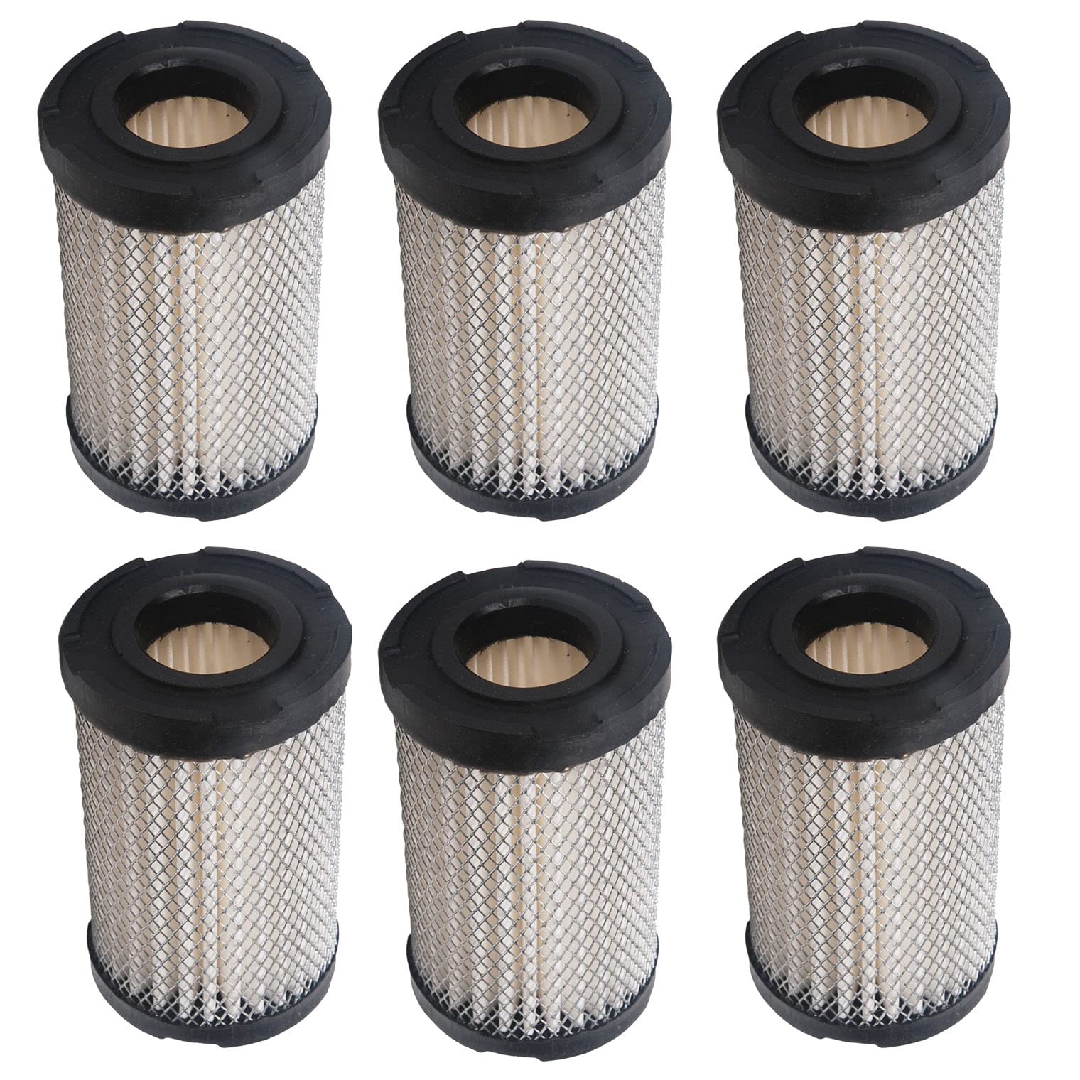 HIFROM 6-Pack Air Filter Replacement for Tecumseh 35066, 740095, Lesco 050128, Sears 63087a, Oregon 30-301 - Compatible with Lawn Mowers, Tractors & Outdoor Power Equipment - Perfect for Spring Maintenance & Engine Protection