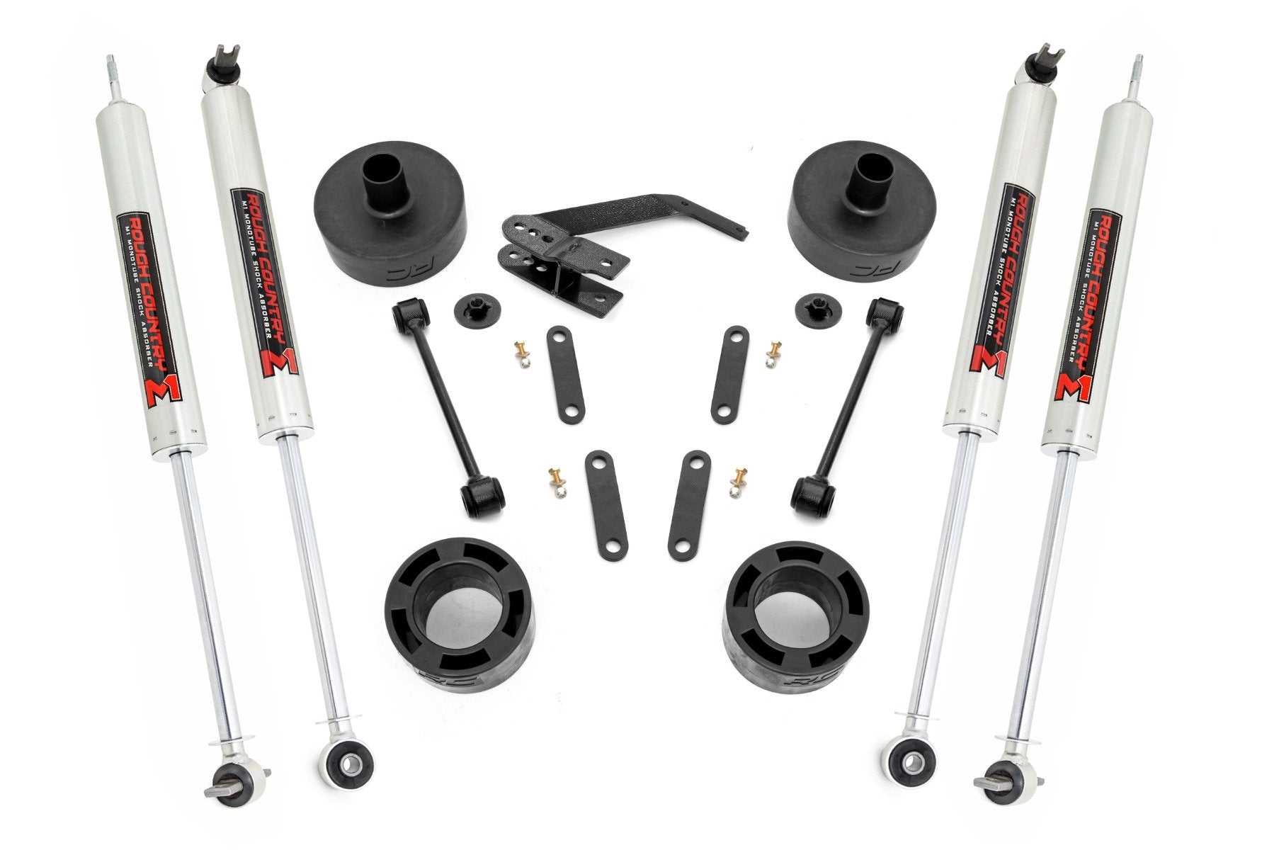 2.5 Inch Lift Kit for Jeep Wrangler JK & Wrangler Unlimited (2007-2018) - Heavy Duty Suspension Spacers | M1 Model 65740 | Off-Road Adventure & Trail Riding Upgrade