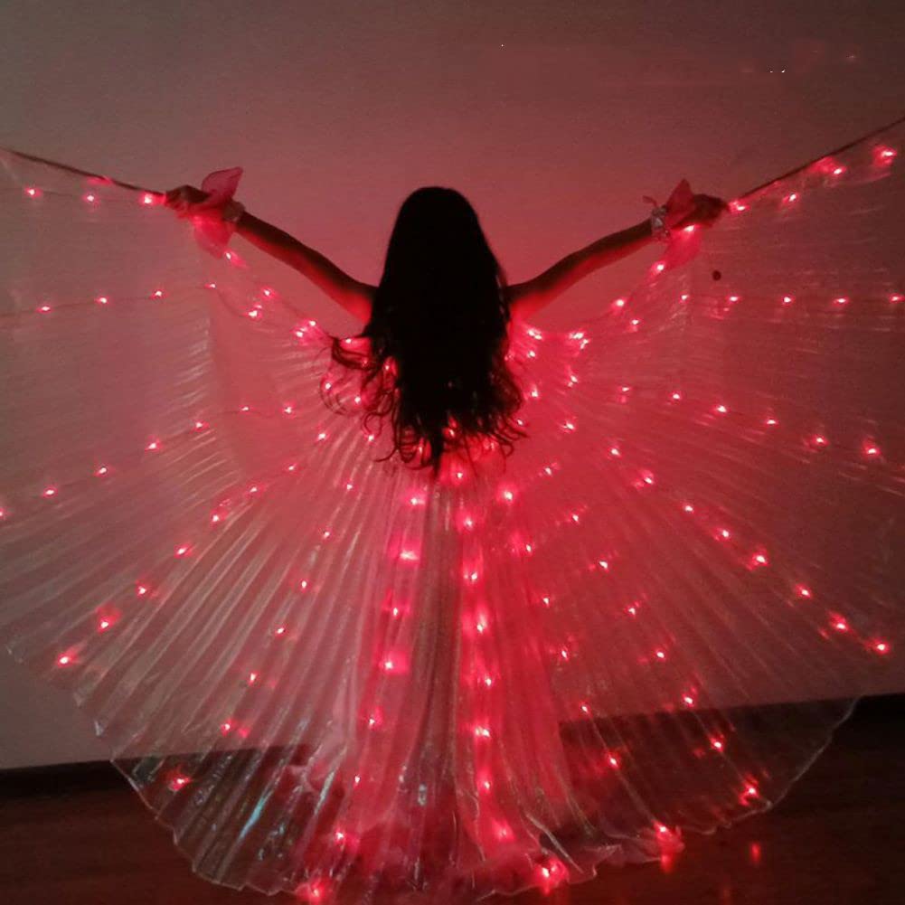 Kids LED Light Up Dance Wings - Colorful Glow in the Dark Butterfly Costume for Performances & Parties | Halloween, Dance Recitals, Cosplay & Stage Shows