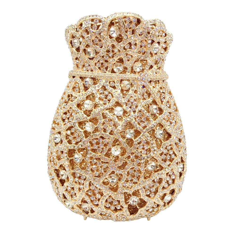 DEBIMY Women's Rhinestone Crystal Money Clutch Purse - Elegant Evening Bag for Parties, Cocktail Events & Special Occasions | Perfect for Weddings, Proms & Night Out Accessories