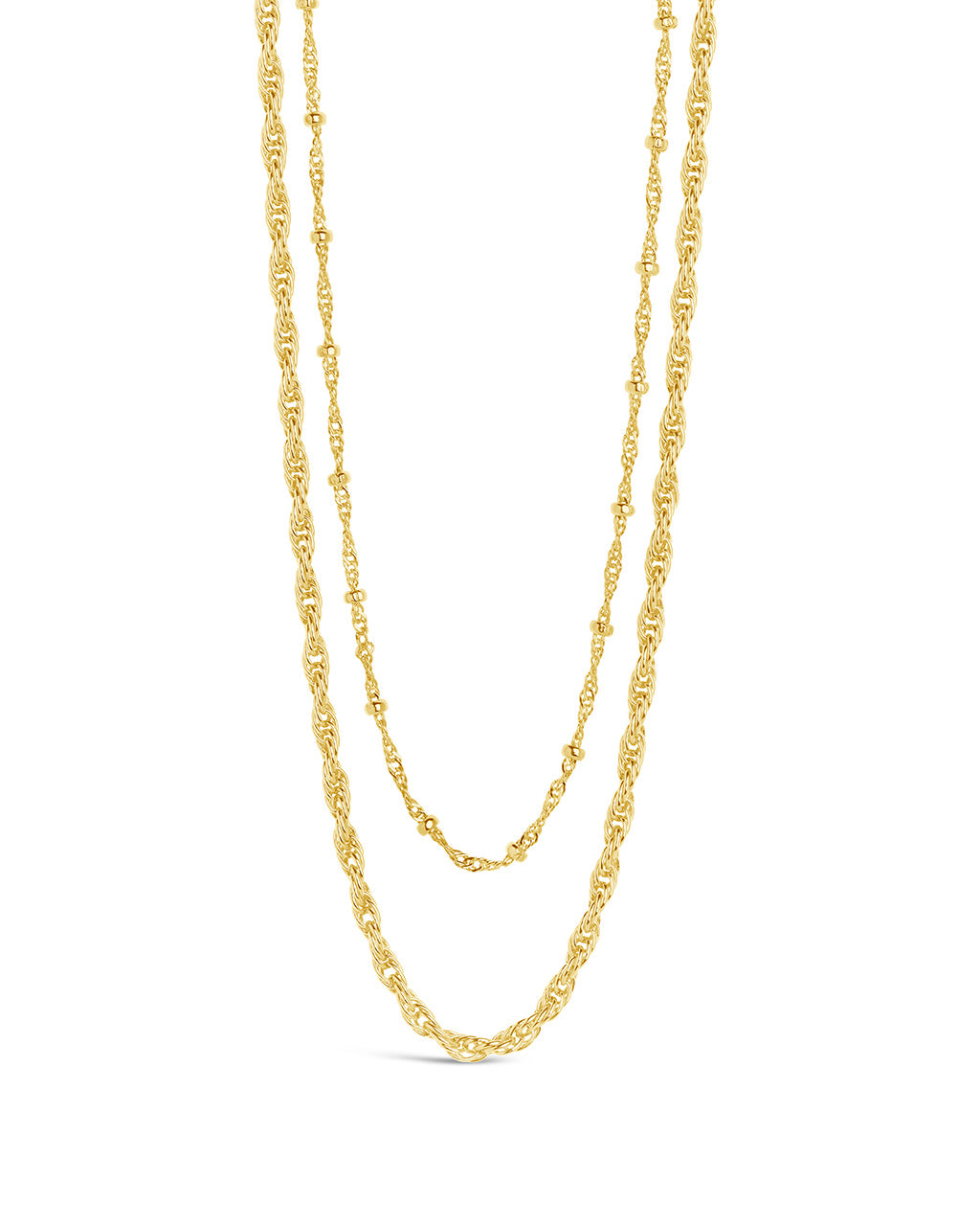 Raya Layered Chain Necklace for Women - Elegant Gold & Silver Layered Necklace Set, Dainty Minimalist Jewelry for Everyday Wear, Gift for Her, Perfect for Office, Date Night & Special Occasions
