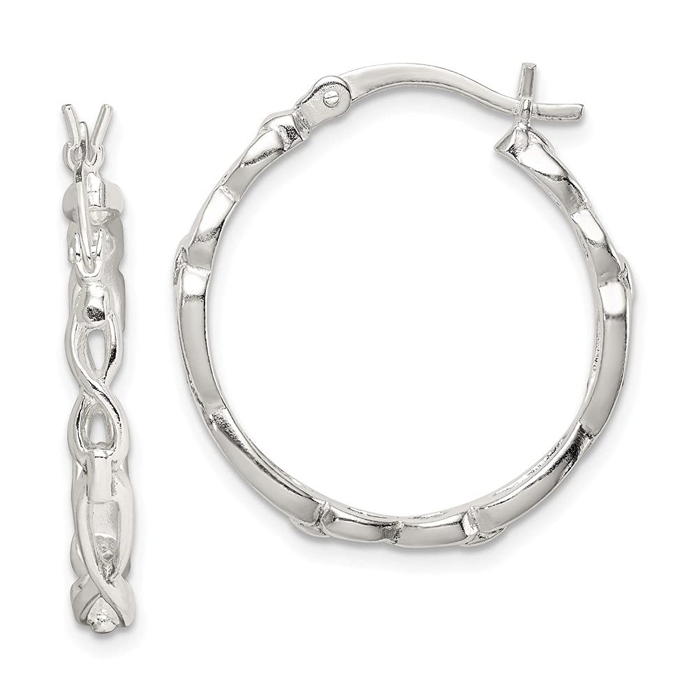 Sterling Silver Infinity Hoop Earrings for Women - Elegant Fine Jewelry Gift for Her - Perfect for Everyday Wear, Date Nights & Special Occasions