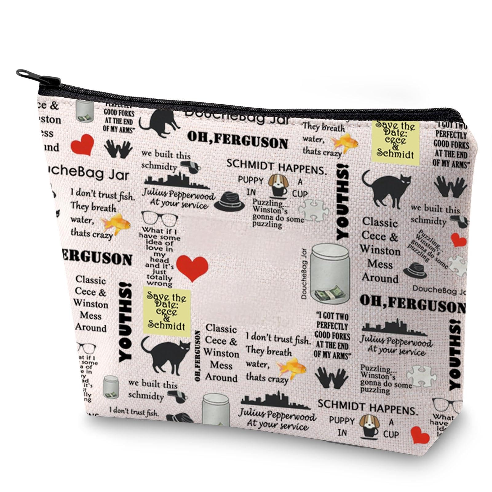 FEELMEM Girls TV Show Merchandise Cosmetic Bag with Inspirational Quotes - Perfect Gift for TV Series Fans, Travel & Daily Makeup Organizer