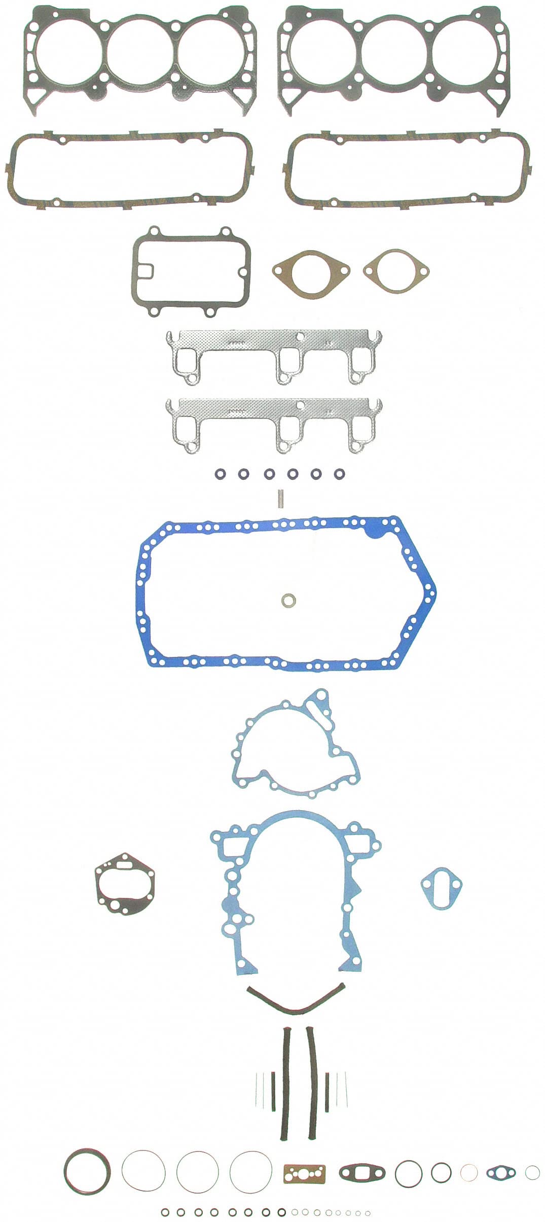 FEL-PRO 260-1238 Complete Gasket Kit - High Performance Engine Seals for Chevrolet, Ford, Dodge - Perfect for Engine Rebuilds & Repairs