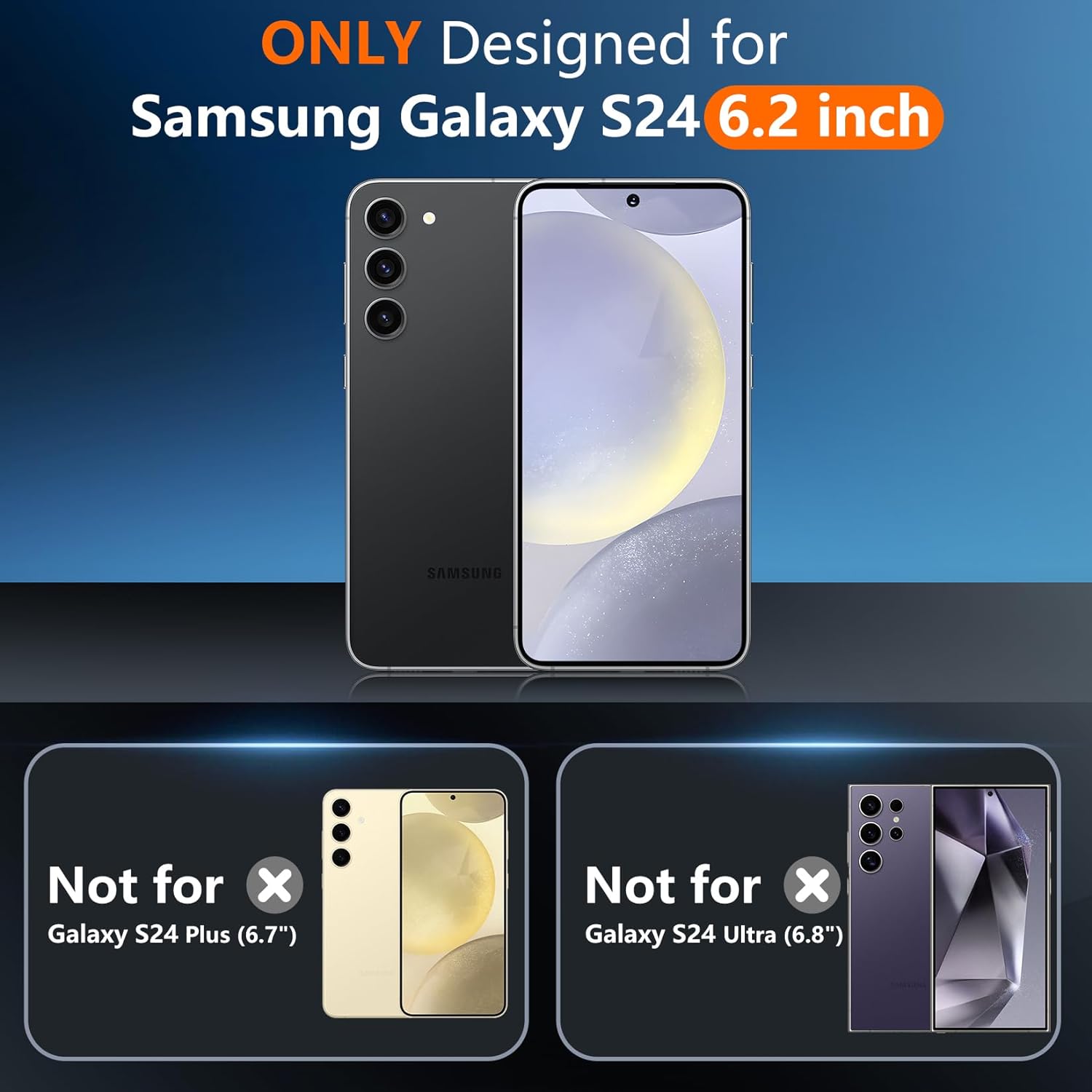 Samsung Galaxy S24 Heavy Duty Shockproof Case - Rugged Protective Cover for Drops & Bumps - Perfect for Outdoor, Work & Travel Use