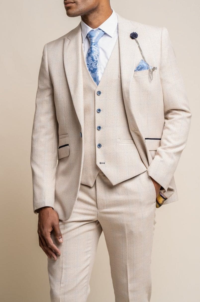 Stylish Men's Slim Fit Tweed Blazer by Cavani Caridi | Premium Wool Blend Jacket for Business, Weddings & Formal Occasions