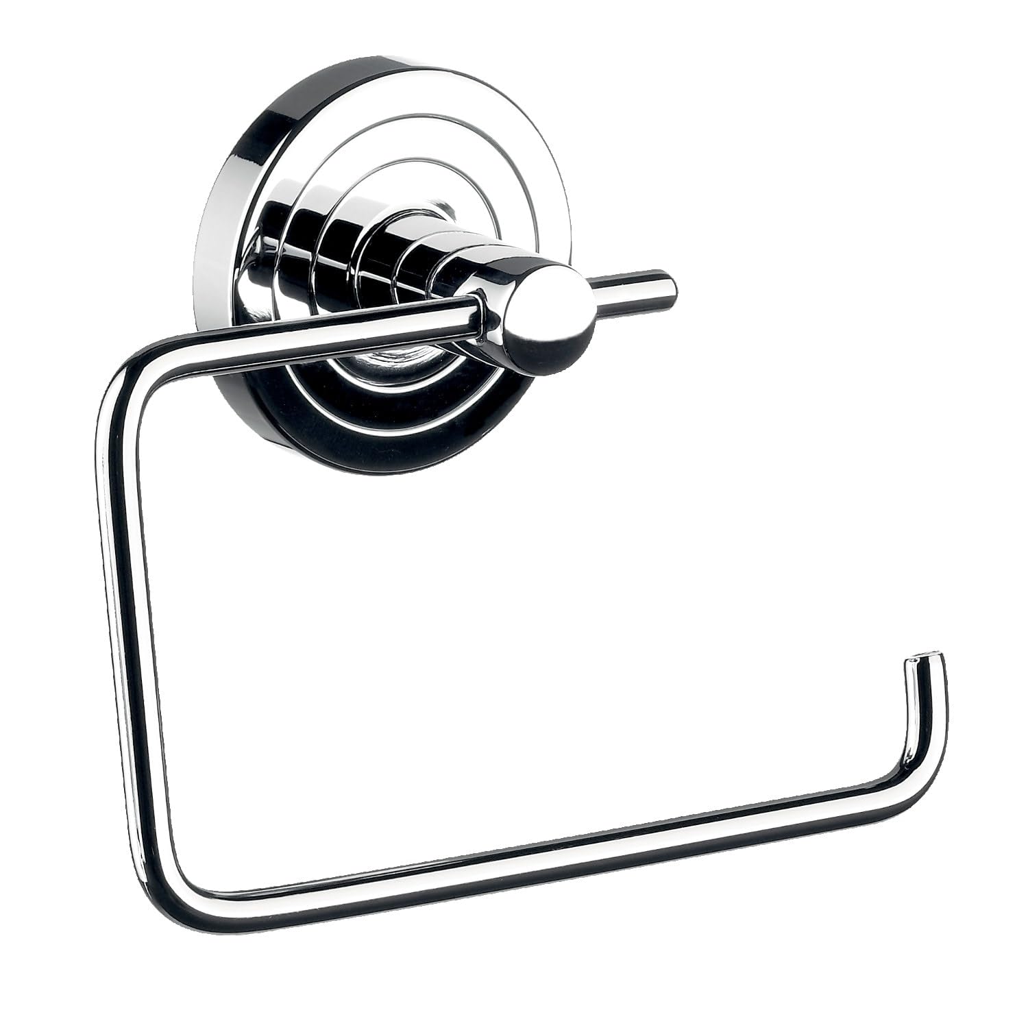 Emco Polo 70000102 Chrome Wall Mounted Toilet Paper Holder - Bathroom Tissue Roll Dispenser for Home, Hotel & Office Use