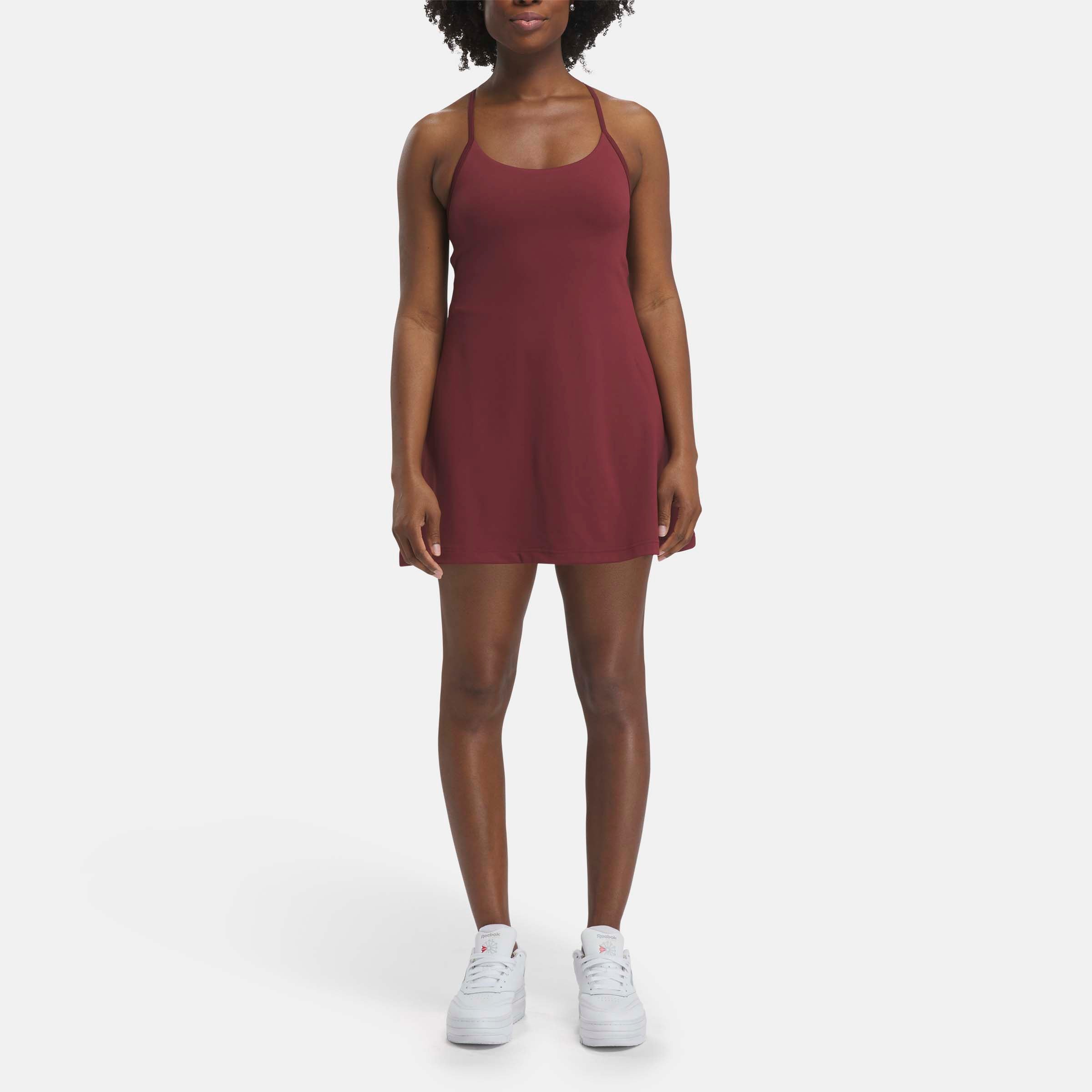 Elegant Lux Strappy Dress in Classic Maroon - Perfect for Evening Parties, Date Nights & Special Occasions