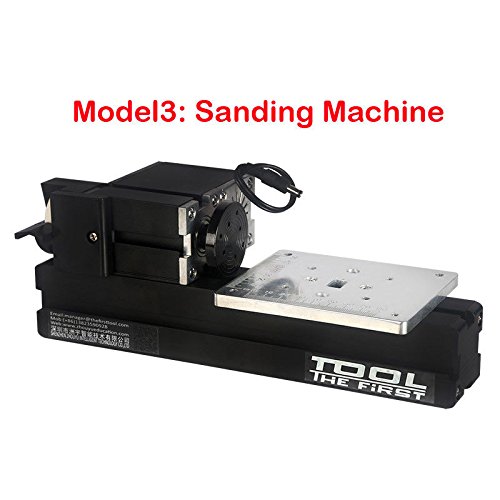 8-in-1 Mini Metal Wood Lathe with Wire Saw, Mill, Drill & Sander - 12000 RPM Handheld Power Tool (12V DC/5A/60W) for DIY Woodworking, Metal Crafting & Small Home Projects