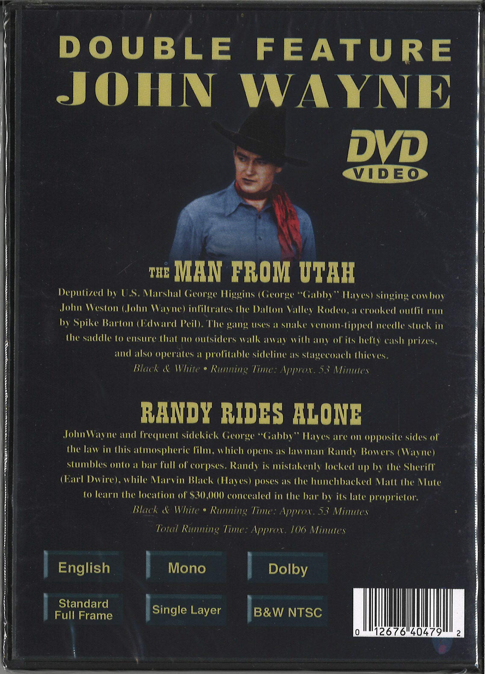 Double Feature Western Movies: The Man From Utah & Randy Rides Alone - Classic Cowboy Films for Movie Nights & Western Fans