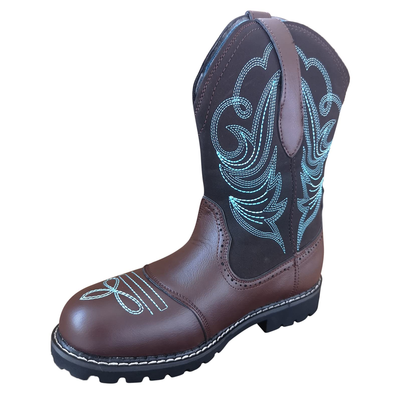 Vintage Black Cowboy Boots for Women - Mid Calf Western Boots for Country Dancing, Rodeo & Casual Wear
